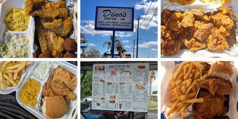 Best Fried Chicken In Polk County Dino's Drive-In